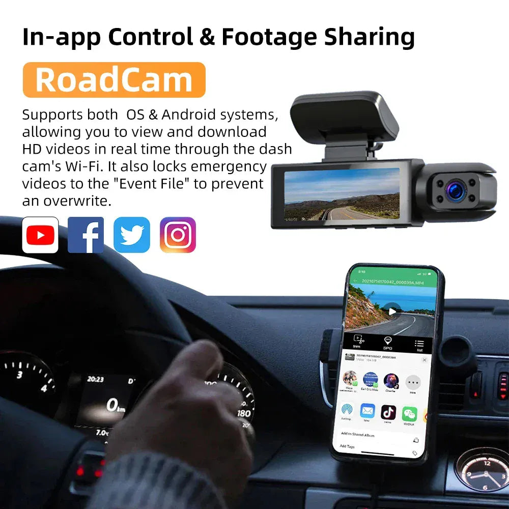 1080P WIFI Dual camera Dash Cam