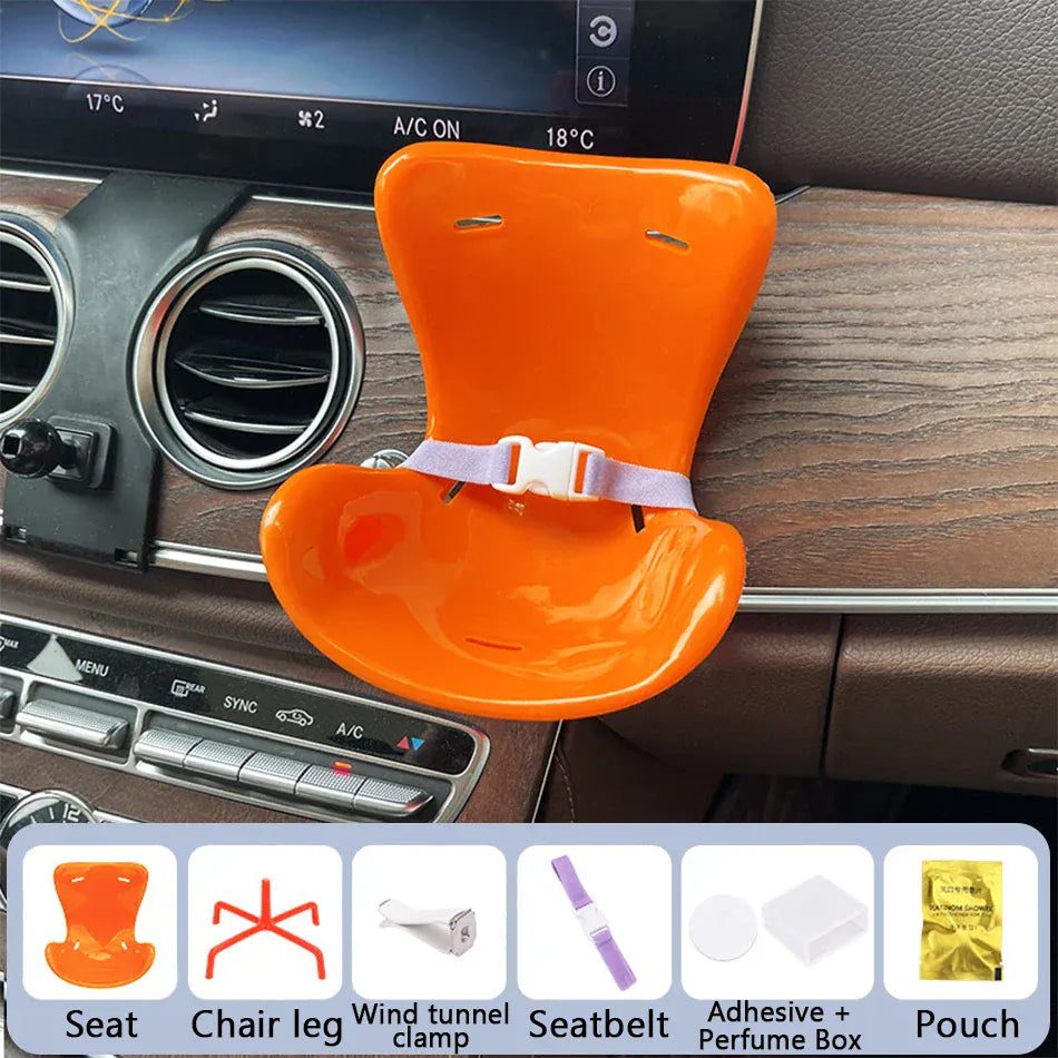 15-17cm Car Doll Seat For Labubu Doll Safety Seat Cute Doll Air Outlet Aromatherapy Decoration Car Interior Labubu Accessories ﻿