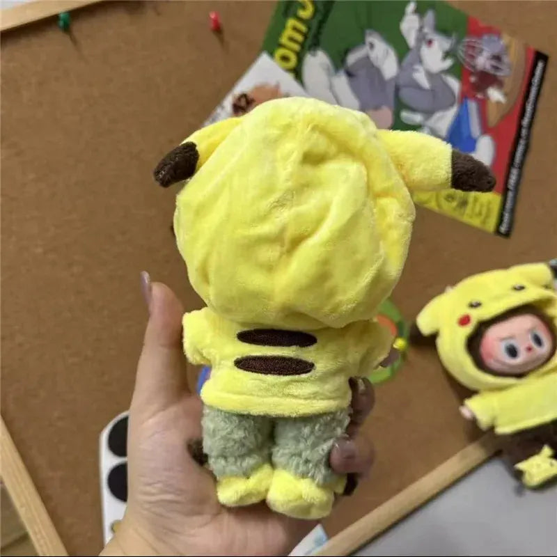 15 17cm For Labubu Doll Cartoon Cute Pikachu Plush Outfit Clothes Shoes Set