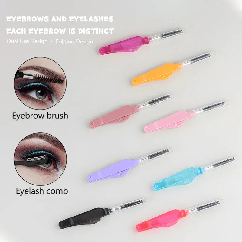 3PCS Stainless Steel Dual-Ended Eyelash Comb & Eyebrow Brush