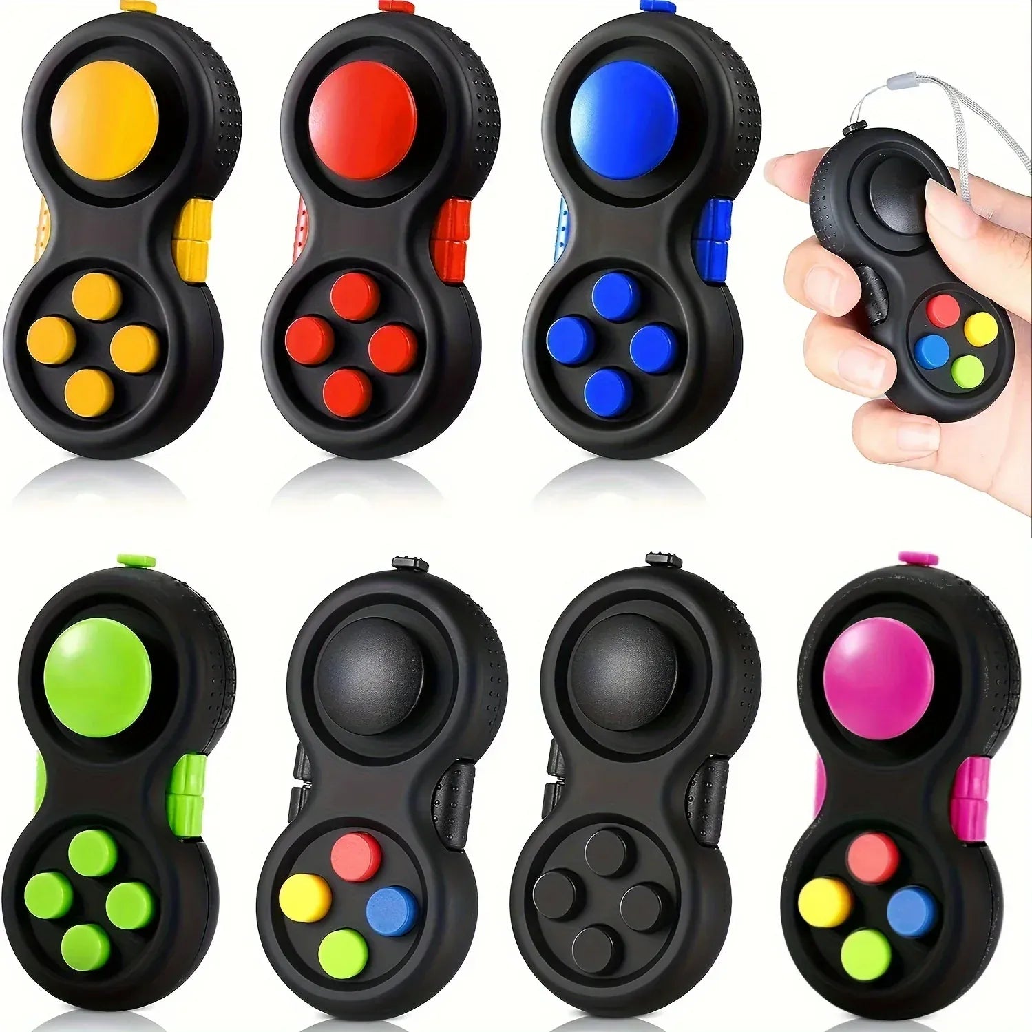 8-in-1 Fidget Pad Controller - Ultimate Stress Relief Toy for Anxiety & Focus