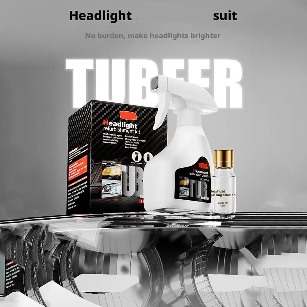Automotive Headlight Restorer Headlight Refurbishment And Repair Fluid Kit Headlight Polishing Restoration Cleaning Tool