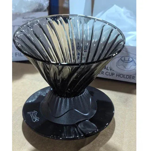 Bincoo Coffee Filter Cup Smart Filter Glass Filter Hand Brew Funnel with Stirrer Coffee Utensil Espresso Cold Brew Reusable Cone