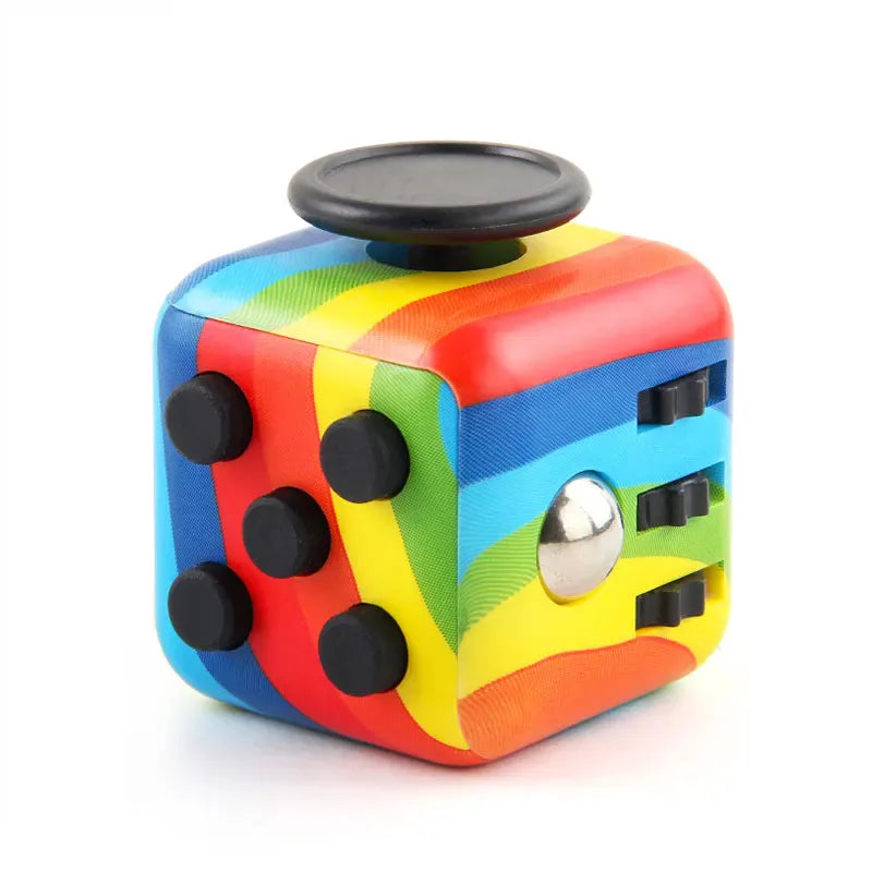 Compact Fidget Cube - Multi-Sensory Stress Relief Toy for Anxiety, ADHD & Focus