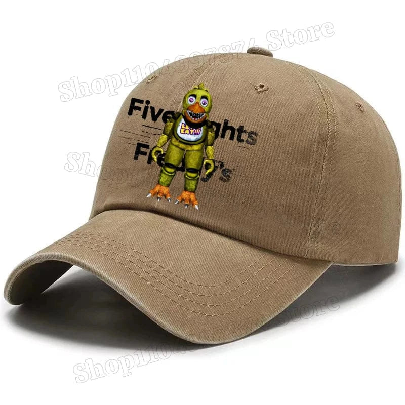 Five Nights At Freddys Baseball Cap Men Fnafs Anime Retro Sun Hat Boy Outdoor Sports Sunbonnet Adult Spring Autumn Headgear Gift