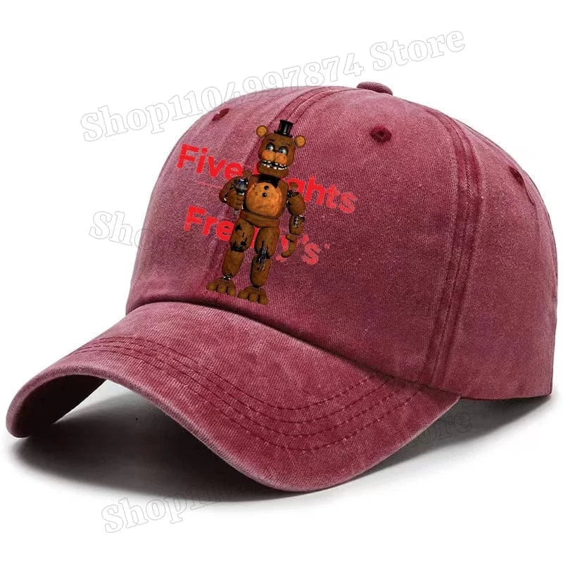 Five Nights At Freddys Baseball Cap Men Fnafs Anime Retro Sun Hat Boy Outdoor Sports Sunbonnet Adult Spring Autumn Headgear Gift