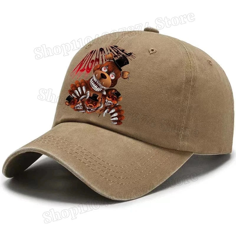 Five Nights At Freddys Baseball Cap Men Fnafs Anime Retro Sun Hat Boy Outdoor Sports Sunbonnet Adult Spring Autumn Headgear Gift