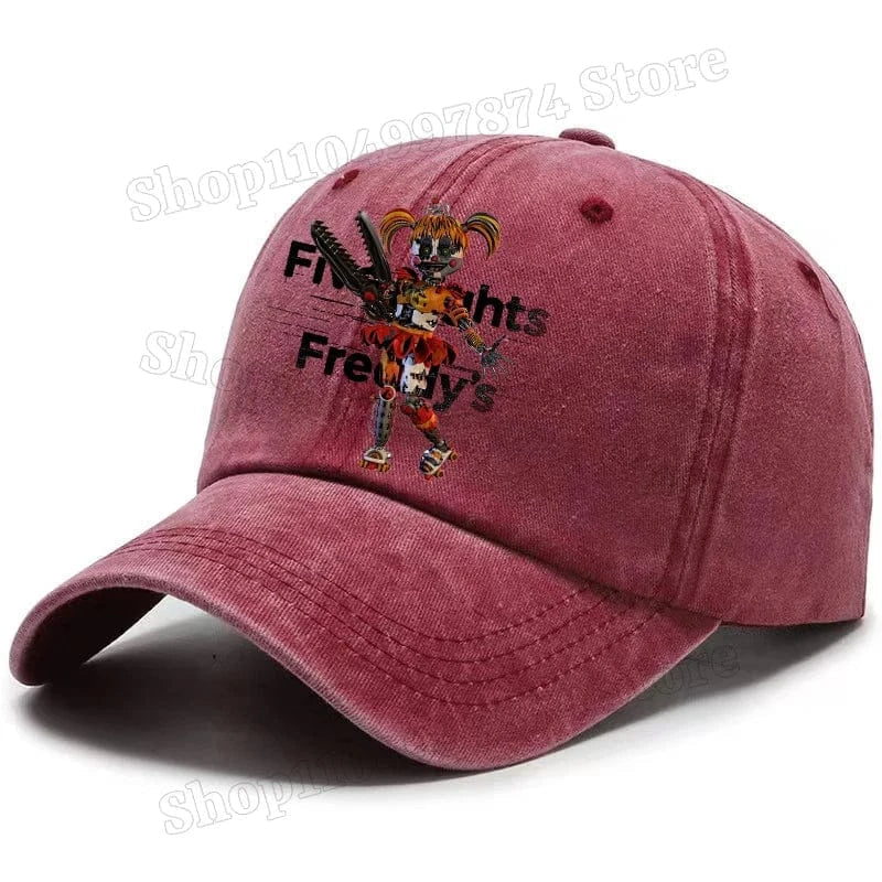 Five Nights At Freddys Baseball Cap Men Fnafs Anime Retro Sun Hat Boy Outdoor Sports Sunbonnet Adult Spring Autumn Headgear Gift