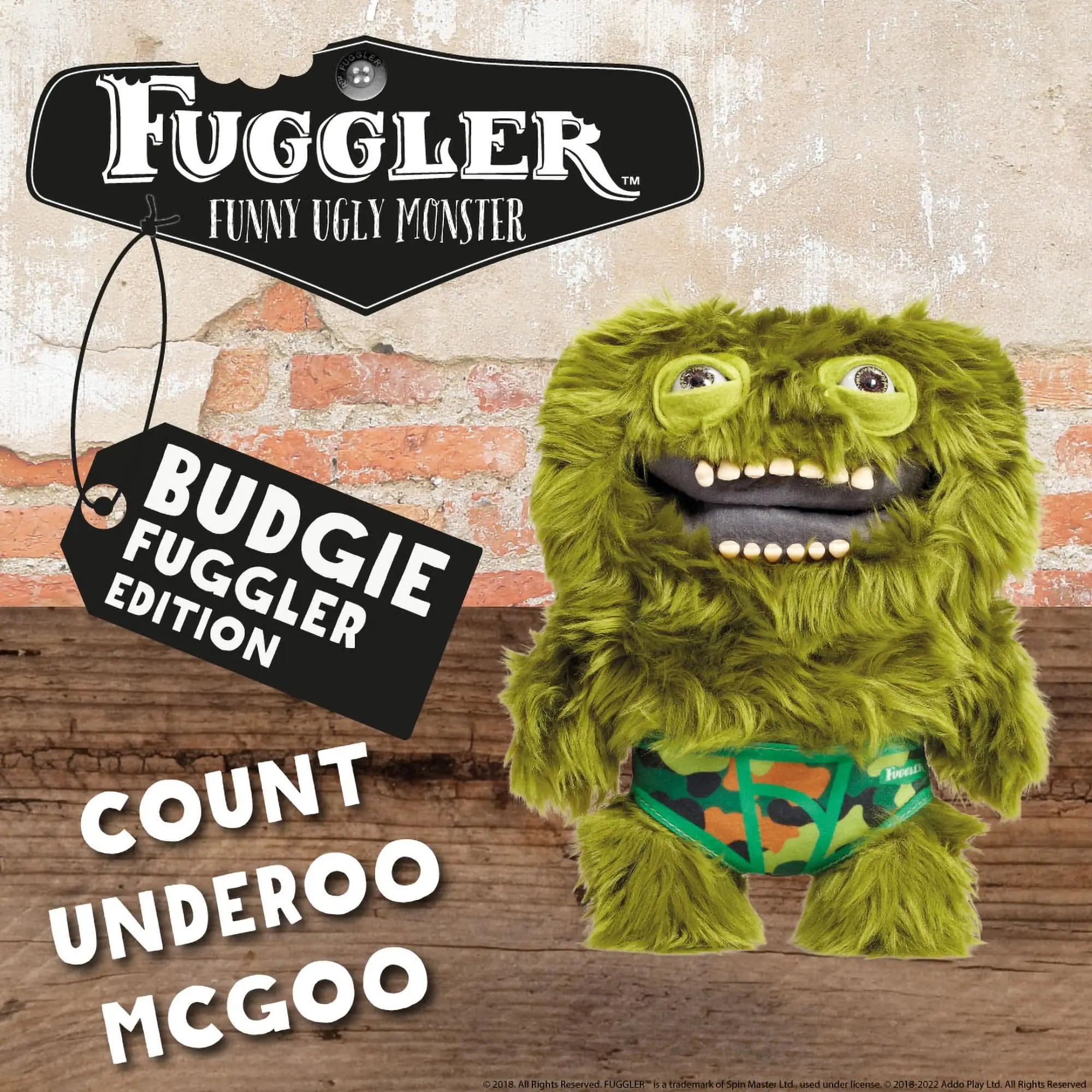 Fuggler Funny Ugly Monster Budgie Fuggler Edition Underpants Series Quirky Funny Tooth Monster Count Underoo McGoo Plush Dolls