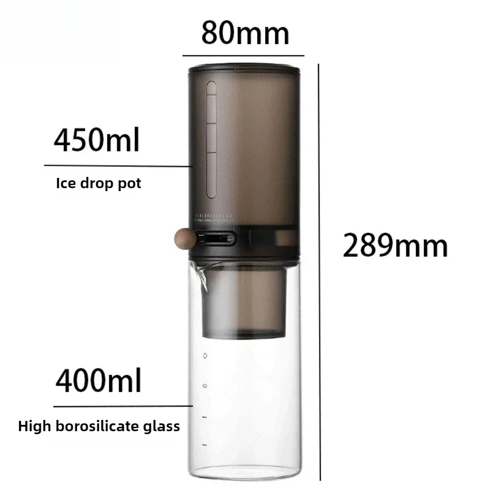 Ice Drip Coffee Pot Cold Brew Artifact Hand Brewed Coffee Set Glass Drip Household Sharing Ice Drip Pot Household Accessories