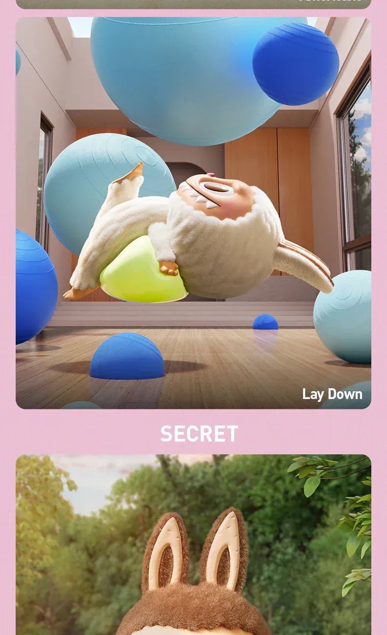 POP MART LABUBU THE MONSTERS Lazy Yoga Series Blind Box Guess Bag Desktop Decoration Cute Model Gift Girl Blind Bag Toys