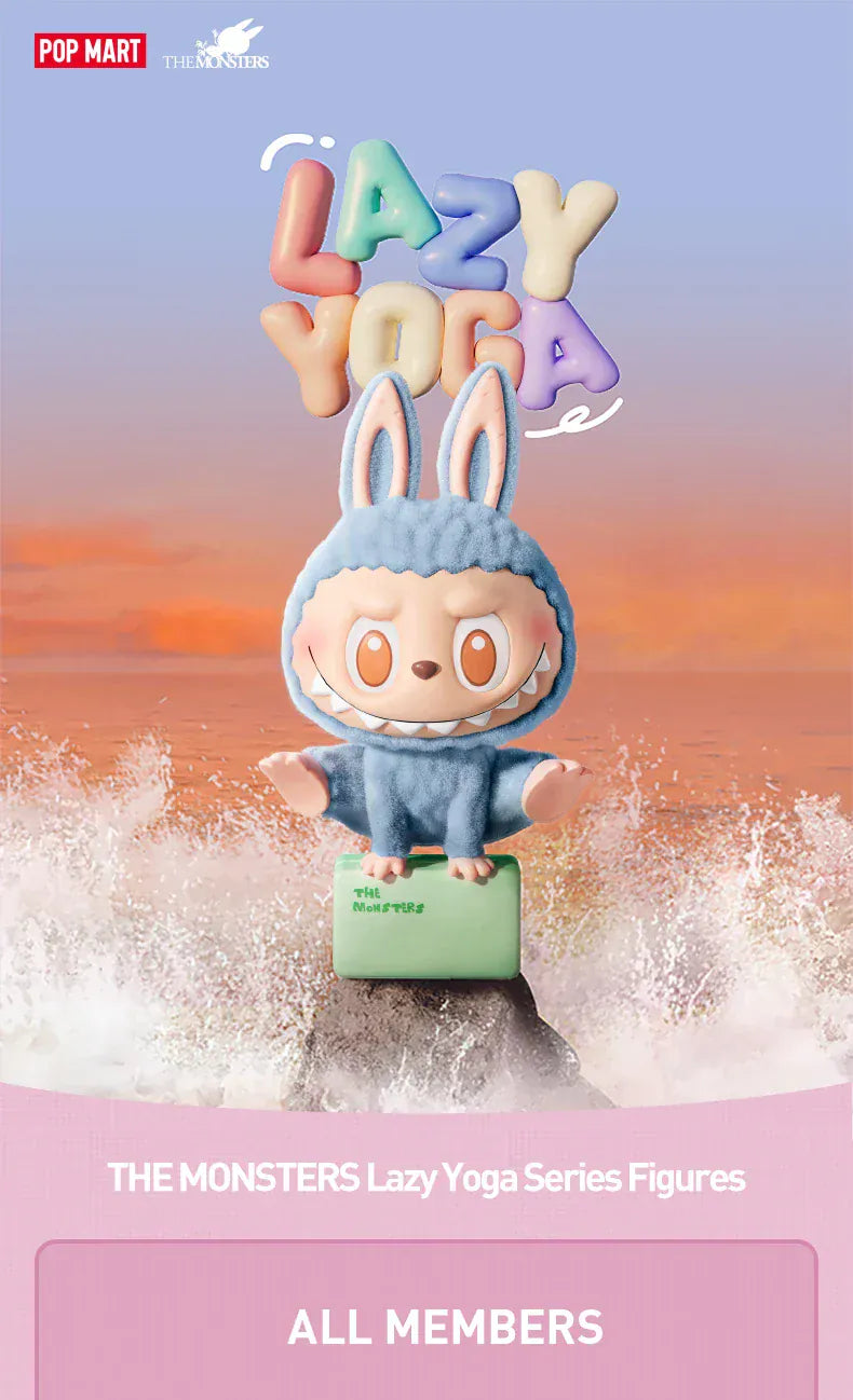 POP MART LABUBU THE MONSTERS Lazy Yoga Series Blind Box Guess Bag Desktop Decoration Cute Model Gift Girl Blind Bag Toys