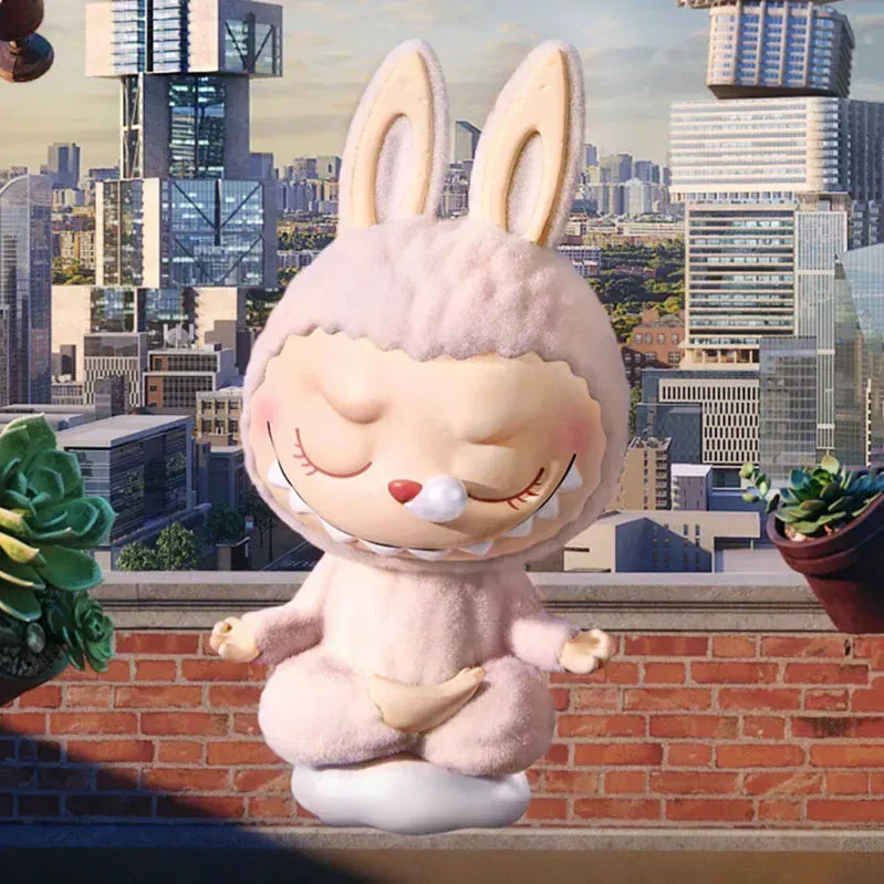 POP MART LABUBU THE MONSTERS Lazy Yoga Series Blind Box Guess Bag Desktop Decoration Cute Model Gift Girl Blind Bag Toys