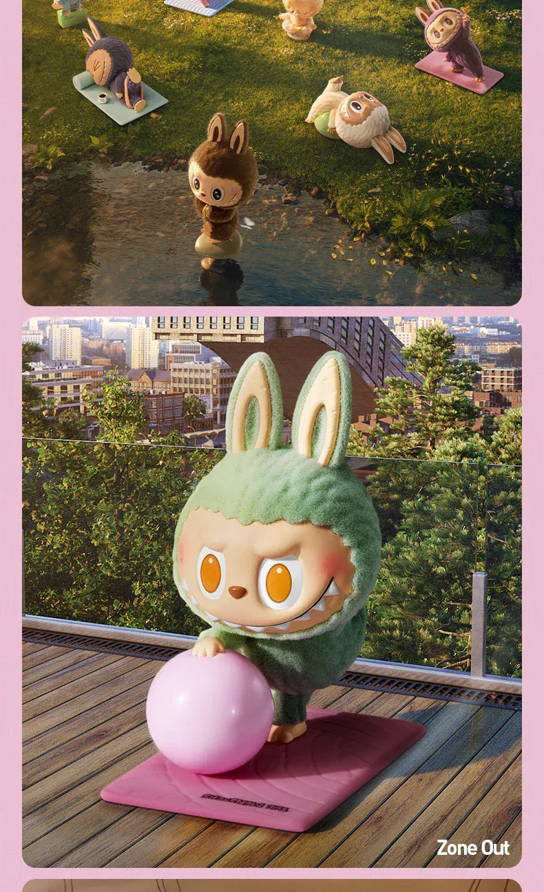 POP MART LABUBU THE MONSTERS Lazy Yoga Series Mystery Box Genuine Blind Box Guess Toys Bag Ornament Figurines Home Decor Desktop