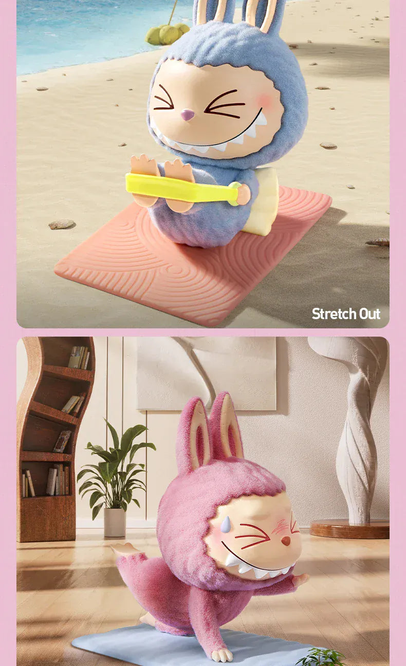 POP MART LABUBU THE MONSTERS Lazy Yoga Series Mystery Box Genuine Blind Box Guess Toys Bag Ornament Figurines Home Decor Desktop