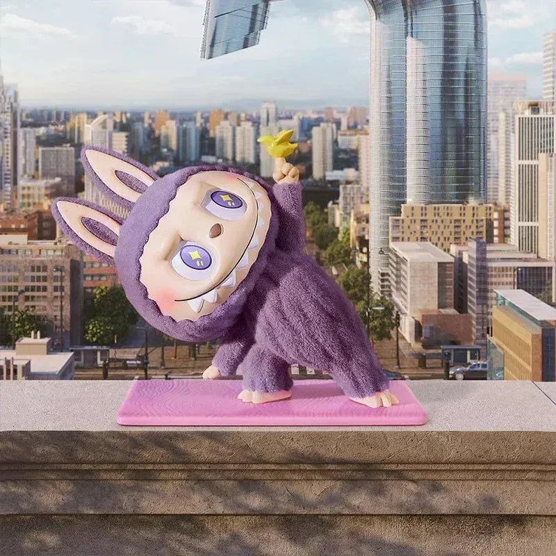 POP MART LABUBU THE MONSTERS Lazy Yoga Series Mystery Box Genuine Blind Box Guess Toys Bag Ornament Figurines Home Decor Desktop