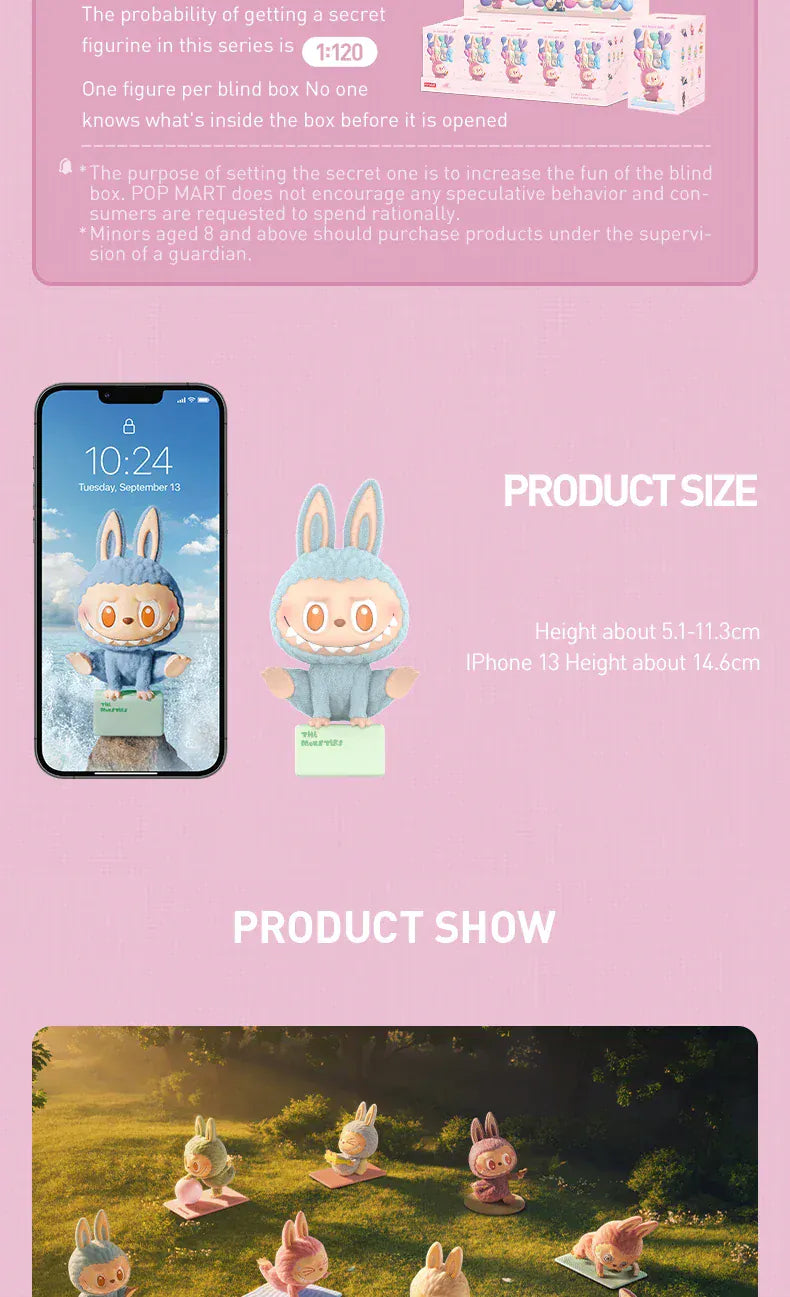 POP MART LABUBU THE MONSTERS Lazy Yoga Series Mystery Box Genuine Blind Box Guess Toys Bag Ornament Figurines Home Decor Desktop