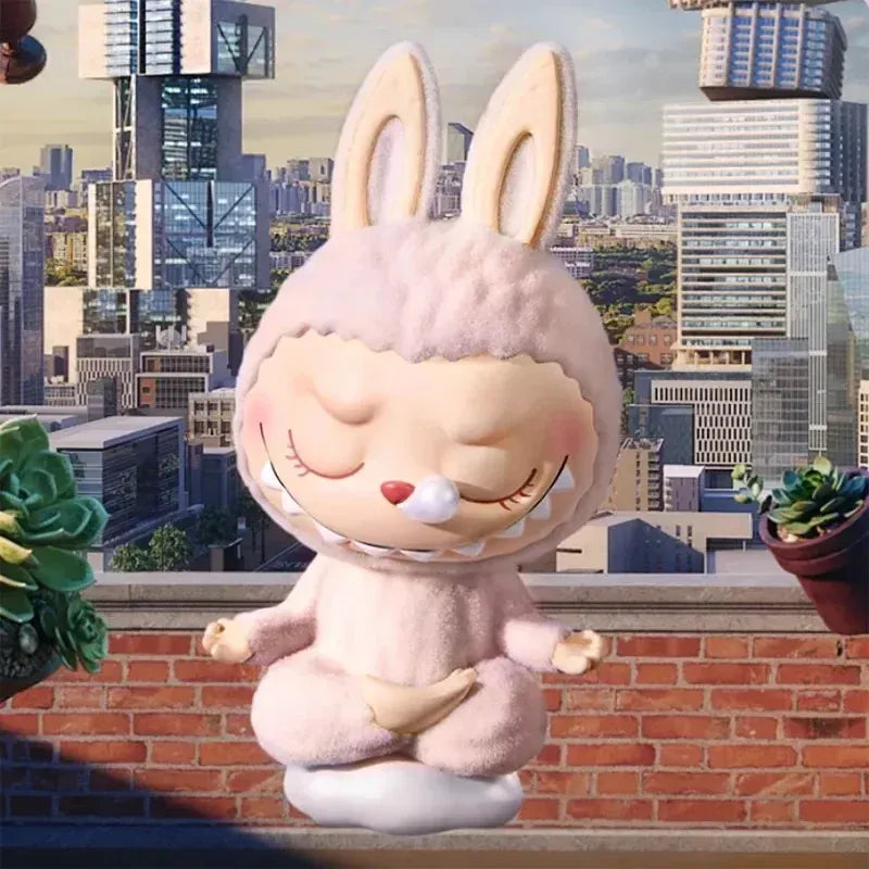 POP MART THE MONSTERS Lazy Yoga Series Genuine Blind Box Mystery Box Ornament Figurines Cute Guess Bag Toys Desktop Decoration