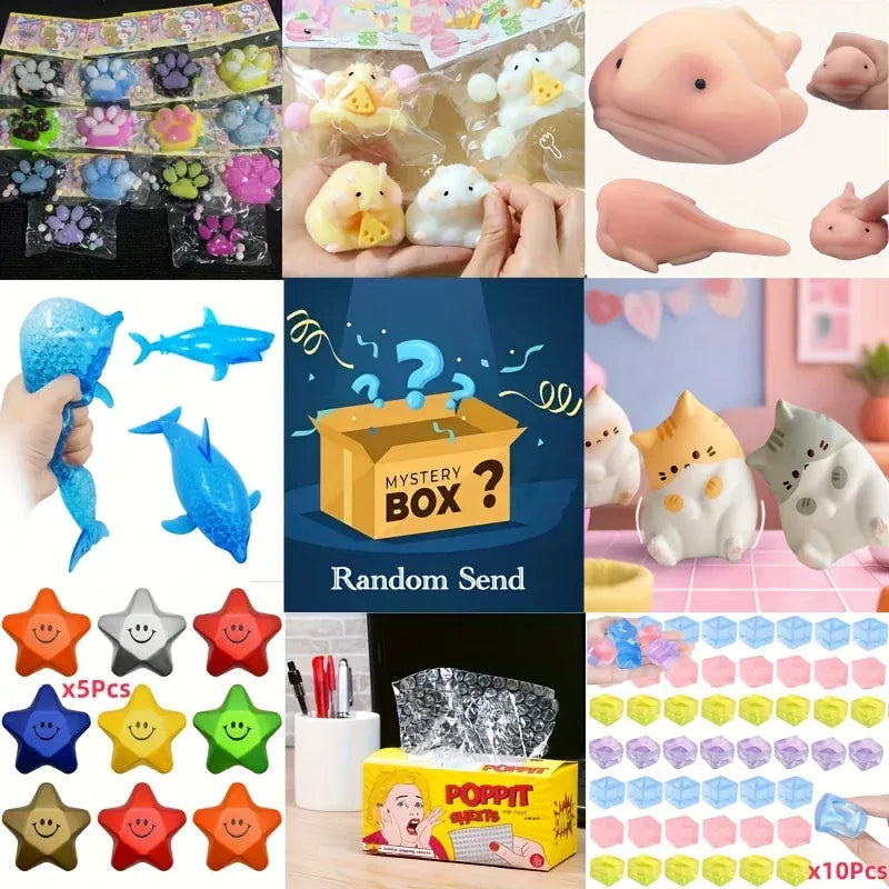 Textured Ice Ball Squishy Fidget Toy - Soft Squeeze Stress Relief for Kids & Adults